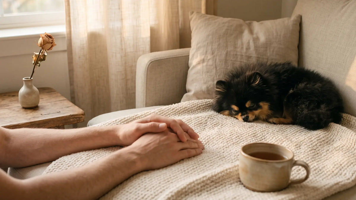 Two hands resting together in soft light representing HSP relationships