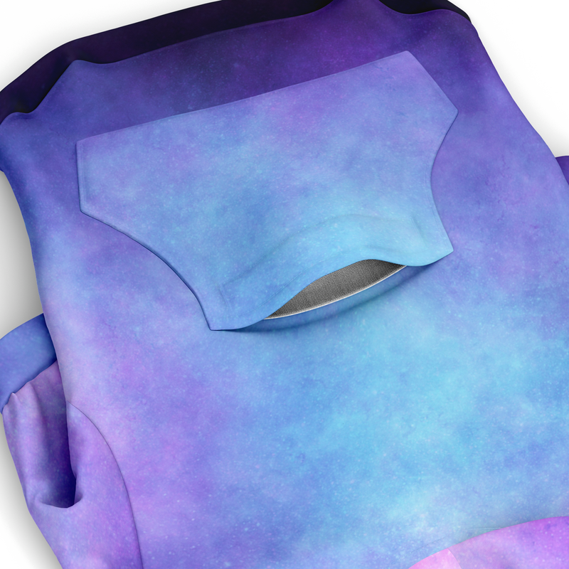 Violet Mystical Nebula Athletic Dog Zip-Up Hoodie Pocket | Sweeties Pawprints 